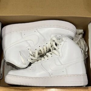 Nike All-White High-Top Sneakers